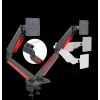 Rockstable RS-MM009 Uchwyt do monitorów gamingowych na 2 monitory - zacisk / śruba - 16 kg - 15 inch - 32 inch - 100 x 100 mm - czarny - czerwony
