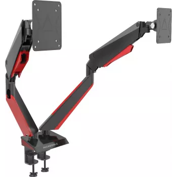 Rockstable RS-MM009 Uchwyt do monitorów gamingowych na 2 monitory - zacisk / śruba - 16 kg - 15 inch - 32 inch - 100 x 100 mm - czarny - czerwony