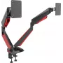 Rockstable RS-MM009 Uchwyt do monitorów gamingowych na 2 monitory - zacisk / śruba - 16 kg - 15 inch - 32 inch - 100 x 100 mm - czarny - czerwony