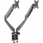 Rockstable RS-MM011B Profesjonalny podwójny uchwyt biurkowy do monitorów - zacisk/śruba - 16 kg - 15-32 cale - 100x100 mm - Czarny