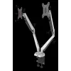 ROCKSTABLE RS-MM011W Professionalny Podwójny Uchwyt do Monitorów - Zacisk / Przepust - 16 kg - 38,1 cm (15 inch) - 81,3 cm (32 inch) - 100 x 100 mm - Biały
