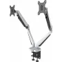 ROCKSTABLE RS-MM011W Professionalny Podwójny Uchwyt do Monitorów - Zacisk / Przepust - 16 kg - 38,1 cm (15 inch) - 81,3 cm (32 inch) - 100 x 100 mm - Biały