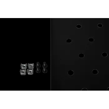 Rockstable RS19-FH612 1U Rack Shelf - Czarny - Stal - Nośność 60 kg - Owalny Perforowany