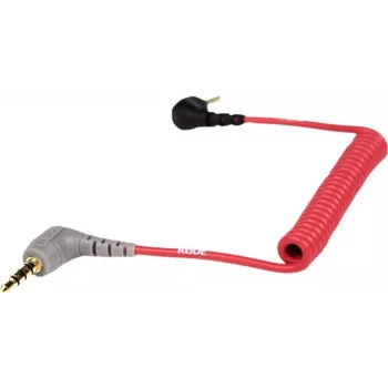 Rode SC7 Przewód mikrofonowy - 3.5mm TRS męski do 3.5mm TRRS męski - 17 cm - ekranowany - czerwony