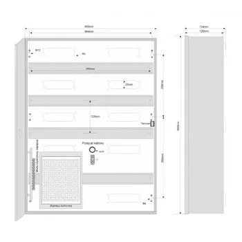 ROGER ME-5-S Metalowa obudowa natynkowa do systemów kontroli dostępu, IP54, jasnoszary (RAL 7035)