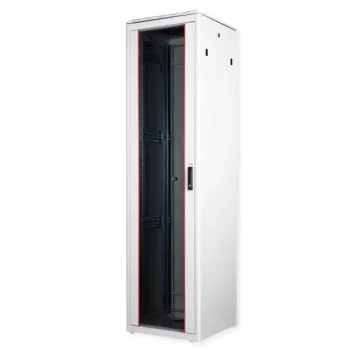 ROLINE 19-Inch Network Cabinet Pro 47 HE, 600x600 WxD Glass Door Grey