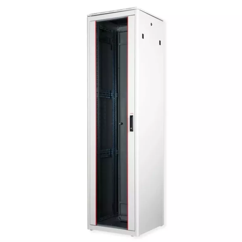 ROLINE 19-Inch Network Cabinet Pro 47 HE, 600x600 WxD Glass Door Grey