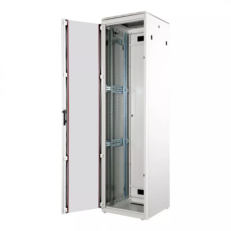 ROLINE 19-Inch Network Cabinet Pro 47 HE, 600x600 WxD Glass Door Grey