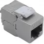 ROLINE Cat.6A STP Keystone Jack, certyfikowany GHMT, beznarzędziowe zakończenie 180°, ekranowany moduł z cynkowego odlewu ciśnieniowego 21.17.0328