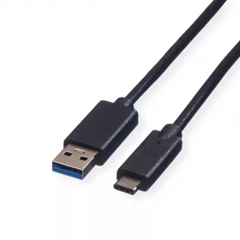 Kabel ROLINE GREEN USB 3.2 Gen 1, USB A do C, ST/ST, czarny, 3 m 11.44.9013