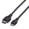 ROLINE Kabel HDMI High Speed z Ethernetem, wtyk HDMI Typ A męski na Mini HDMI Typ C męski, 1 m, czarny