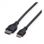 ROLINE Kabel HDMI High Speed z Ethernetem, wtyk HDMI Typ A męski na Mini HDMI Typ C męski, 1 m, czarny