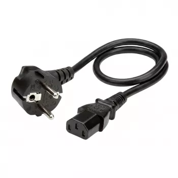 ROLINE Power Cable, Straight IEC Connector, Black, 0,6 m