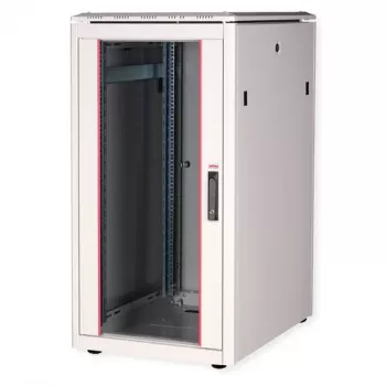 Szafa sieciowa ROLINE Pro 22U 600x800mm z drzwiami szklanymi, jasnoszara RAL 7035 26.21.0050