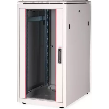 Szafa sieciowa ROLINE Pro 22U 600x800mm z drzwiami szklanymi, jasnoszara RAL 7035 26.21.0050