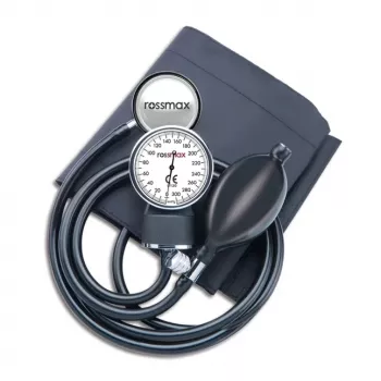 ROSSMAX Palm Type Aneroid Sphygmomanometer GB102 with Nylon Cuff and Carrying Case