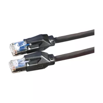 Rotronic-Secomp Dätwyler Cat.6 Class E S/FTP CU 7702 Flex LSOH Hirose TM21 Patch Cable, 3 m, Black