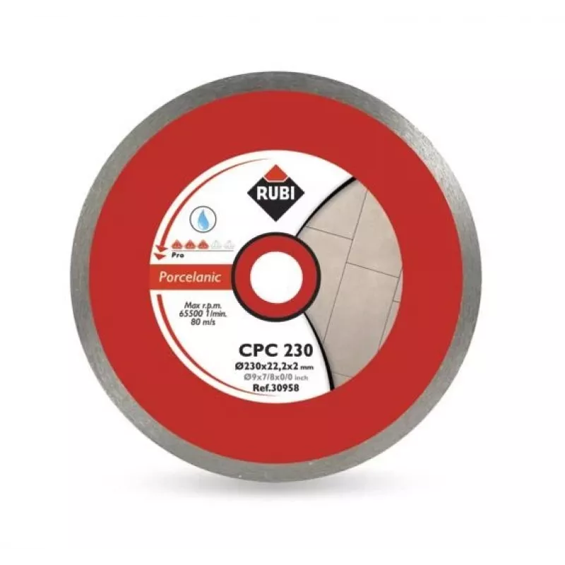 RUBI CPC Diamond Blade 250 x 25.4mm PRO for Porcelain Stoneware