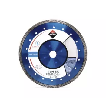 RUBI TVH 250 SUPERPRO Tarcza Diamentowa 250 mm Ciągła Obręcz Cięcie na Mokro do Porcelany, Ceramiki, Granitu