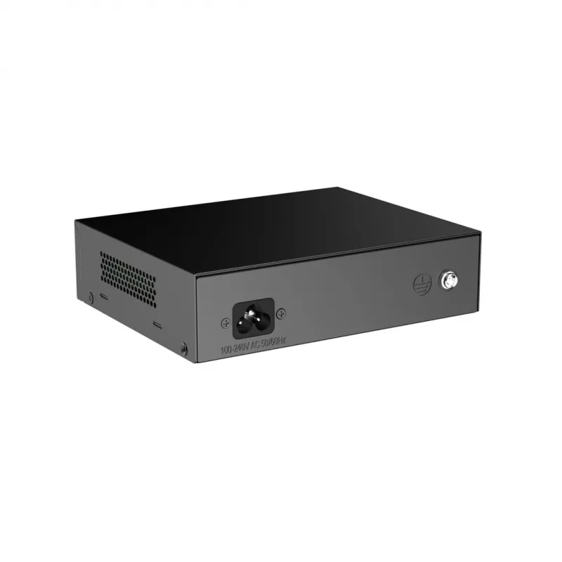 Ruijie RG-ES106F-P 6-portowy przełącznik Fast Ethernet PoE, 4 porty PoE+, budżet 54W, niezarządzalny, czarny