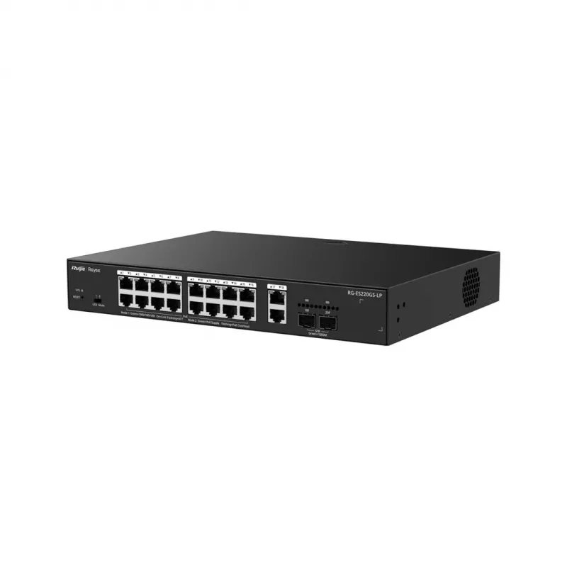RUIJIE RG-ES220GS-LP 18-Port Gigabit PoE+ Smart Managed Switch z 2 portami SFP