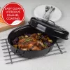 Russell Hobbs BW072151 Blacha do pieczenia z emalii witryfikowanej 38cm z samonawilżającą pokrywką, czarno-kremowa