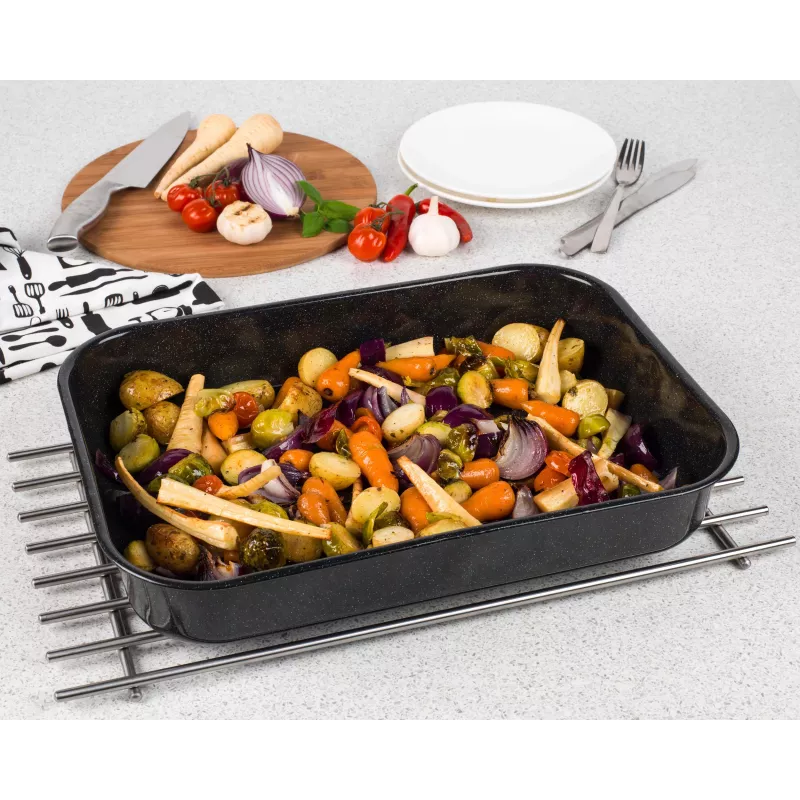Russell Hobbs CW114311 VIT Enamel 42cm Deep Roaster - Czarny