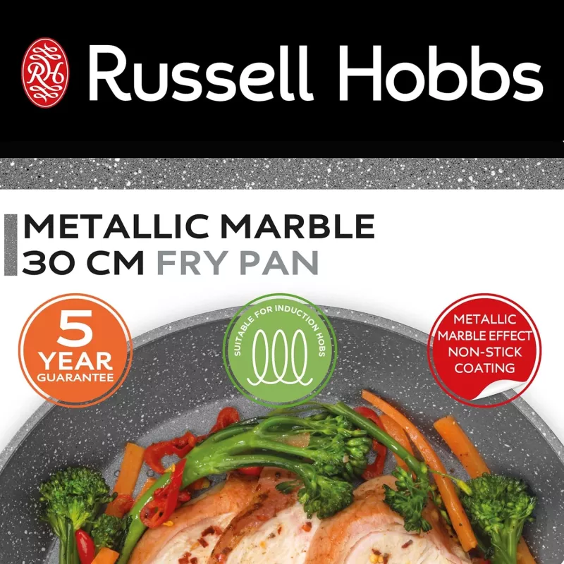 Russell Hobbs RH028011EU7 Metallic Marble Fry Pan 30cm