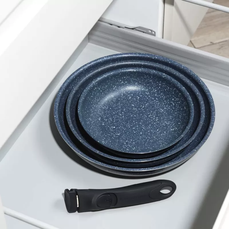 Russell Hobbs RH03293EU7 Nightfall Stone 4-Piece Smart Clip Fry Pan Set