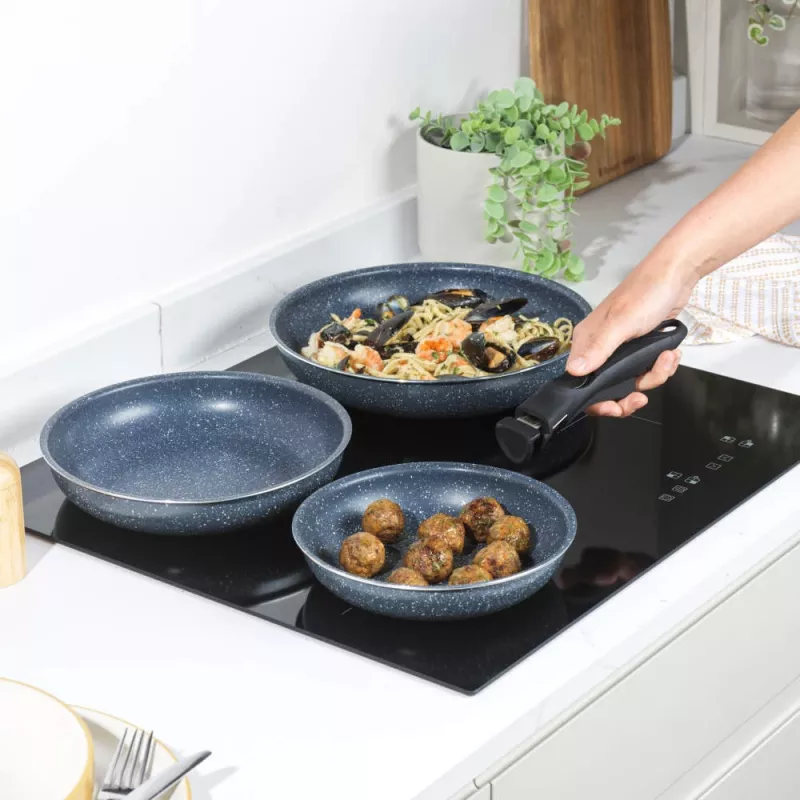 Russell Hobbs RH03293EU7 Nightfall Stone 4-Piece Smart Clip Fry Pan Set