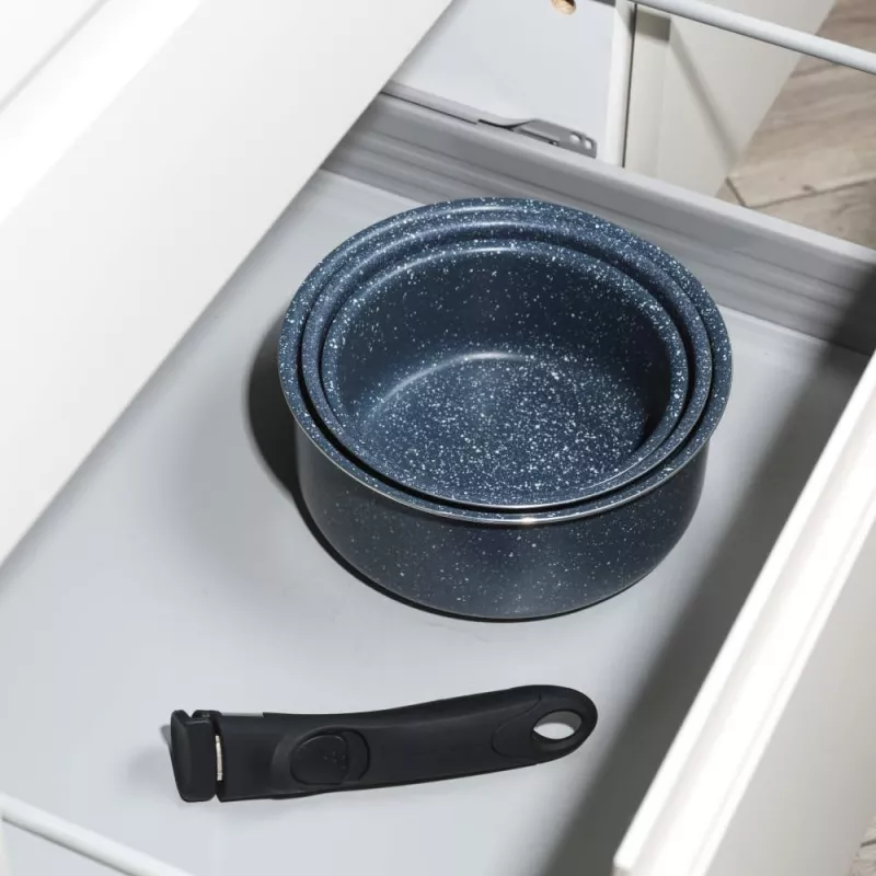 Russell Hobbs RH03294EU7 Nightfall 4-częściowy zestaw garnków z inteligentnym klipsem