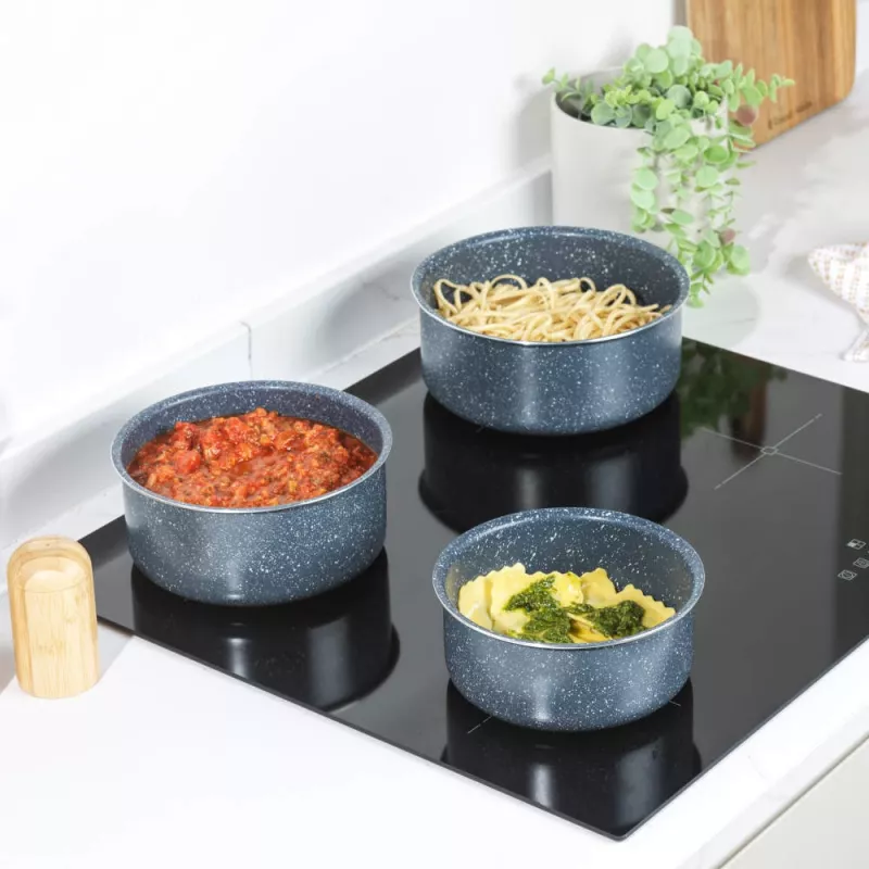 Russell Hobbs RH03294EU7 Nightfall 4-częściowy zestaw garnków z inteligentnym klipsem