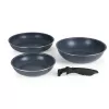Russell Hobbs RH03296 Nightfall Stone 4-częściowy zestaw patelni Smart Clip