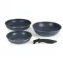 Russell Hobbs RH03296 Nightfall Stone 4-częściowy zestaw patelni Smart Clip