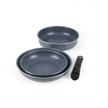 Russell Hobbs RH03297 Nightfall Stone 4-częściowy zestaw patelni Smart Clip