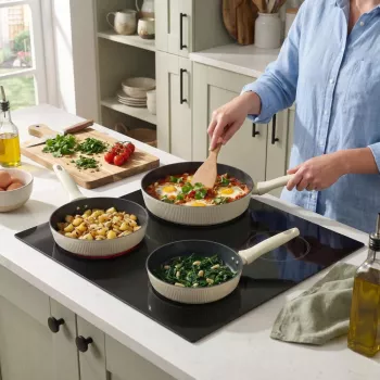 Russell Hobbs RH03861C Cote 24 cm Fry Pan, Cream