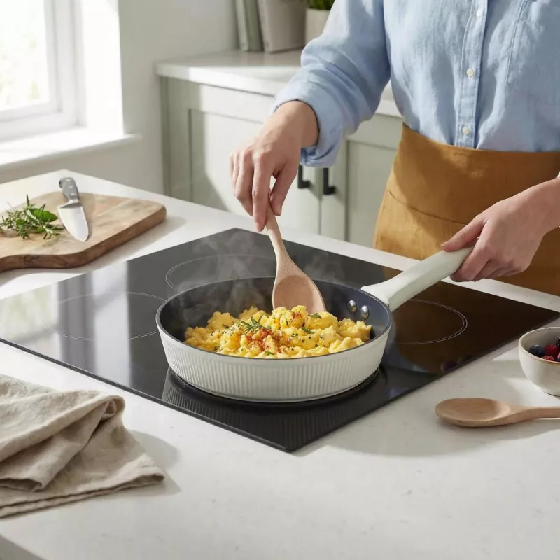 Russell Hobbs RH03861C Cote 24 cm Fry Pan, Cream