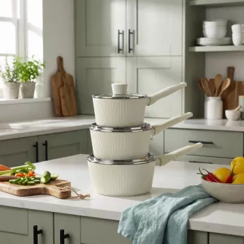 Russell Hobbs RH03868C Cote 20 cm Saucepan, Cream