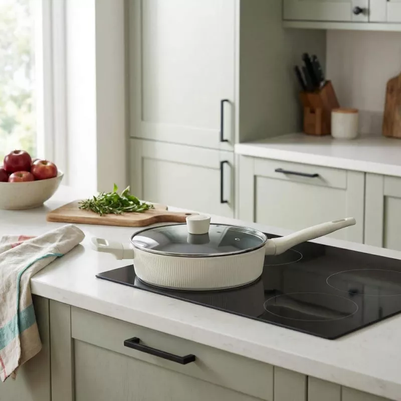 Russell Hobbs RH03871C Cote 28 cm Saute Pan, Cream