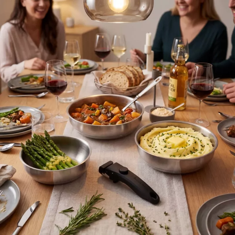Russell Hobbs RH04033 Zestaw 4 patelni ze stali nierdzewnej Smart Clip