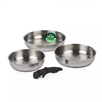Russell Hobbs RH04033 Zestaw 4 patelni ze stali nierdzewnej Smart Clip