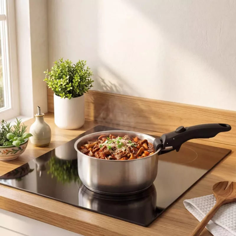 Russell Hobbs RH04034 Zestaw 4 garnków ze stali nierdzewnej z inteligentnymi pokrywkami Smart Clip