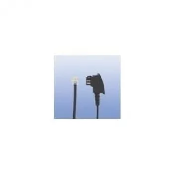 Rutenbeck 22510010 Kabel telefoniczny TAE-F do RJ11 0,5m Czarny