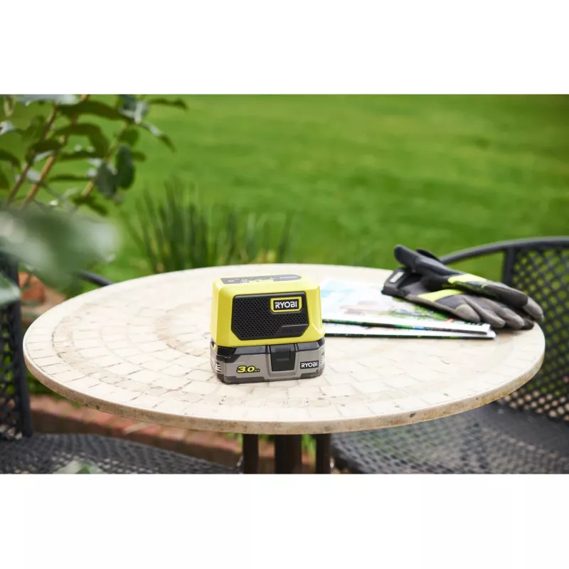 RYOBI ONE+ 18V Bluetooth Mini Speaker (Green/Black, Body Only)