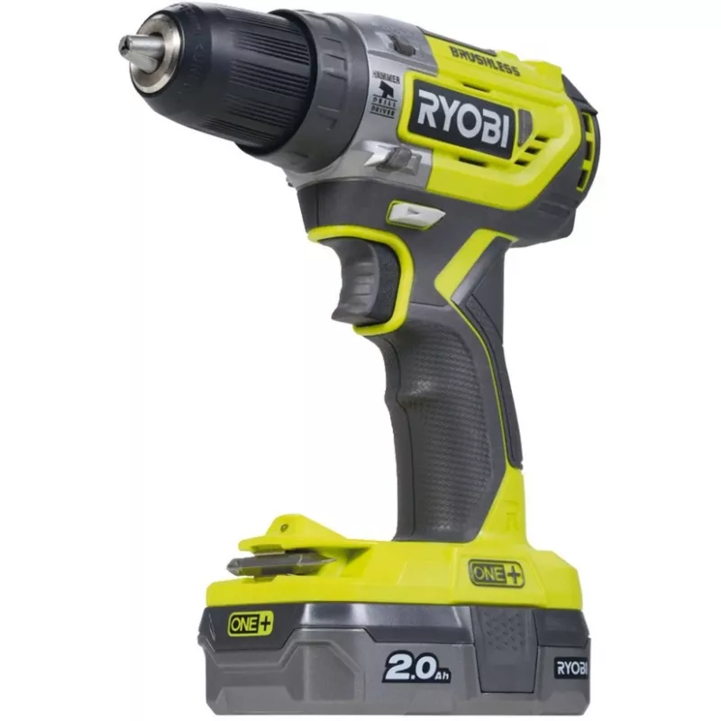 RYOBI ONE+ 18V akumulatorowa wiertarka udarowa R18PD5-220S, 2x 2.0Ah akumulatory Li-Ion
