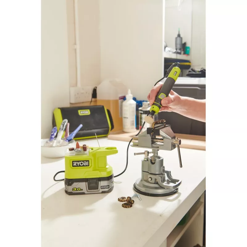 RYOBI ONE+ 18V Akumulatorowe Narzędzie Rotacyjne RRT18-0 z 15 Akcesoriami