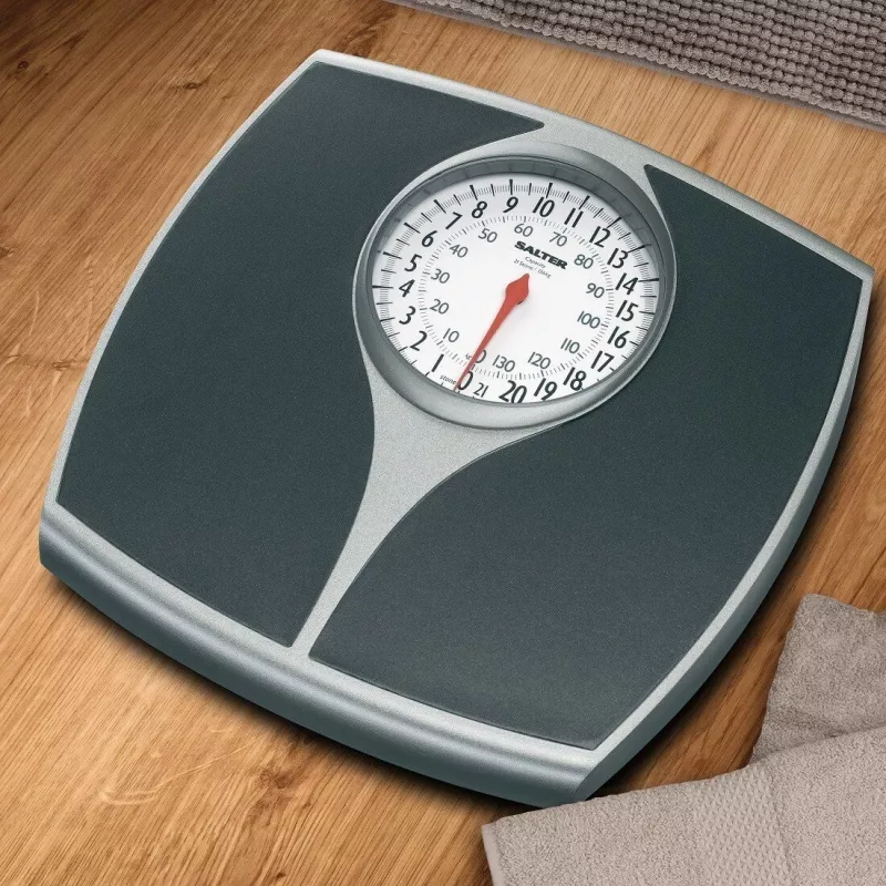 Waga mechaniczna Salter 148 BFEU12 - Biała, udźwig 130 kg, tarcza analogowa