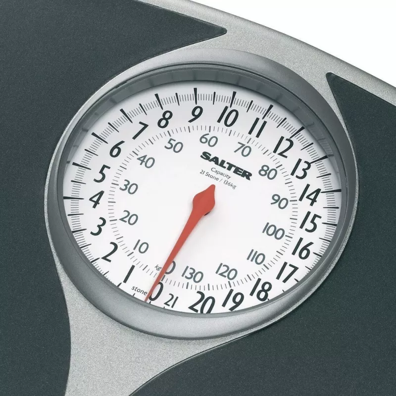 Waga mechaniczna Salter 148 BFEU12 - Biała, udźwig 130 kg, tarcza analogowa