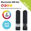 Salter 7524 BKXRUP3 Soft-Touch Electric Mill Set, Matte Black