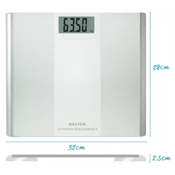 Salter 9009 WFEU12 Ultimate Accuracy Elektroniczna Waga Łazienkowa, Biała